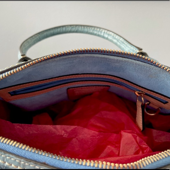 Coach Limited Edition Alligator Brass/Blue - Picture 6 of 7